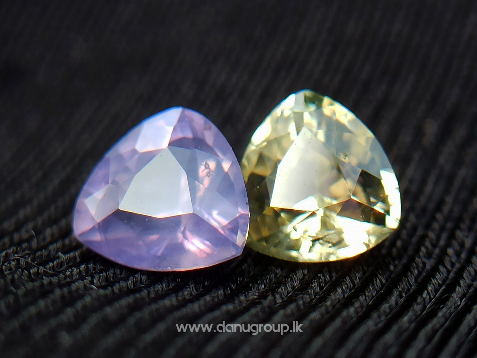 danugroup.lk - natural purple and yellow sapphire from Danu Group Fancy Sapphire couple