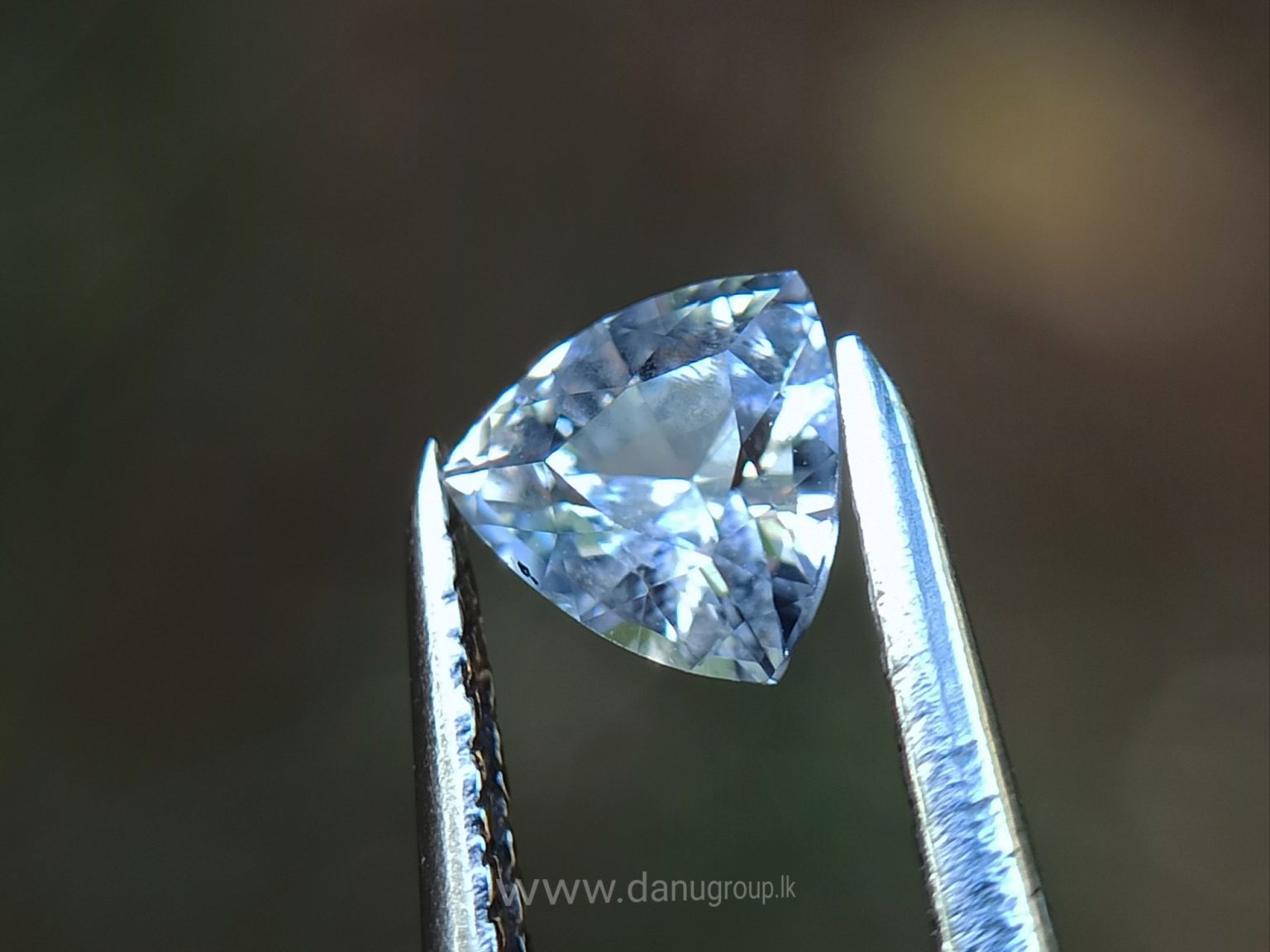Ceylon Natural Fancy Sapphire Triangular Shape Couple Light Yellow and white sapphire from Danu Group Gemstones Collection