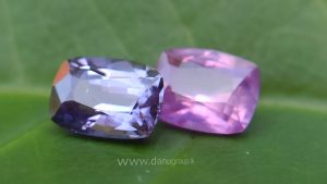 danugroup.lk - ceylon natural Violet Sapphire and pink sapphire Couple danu group Gemstones