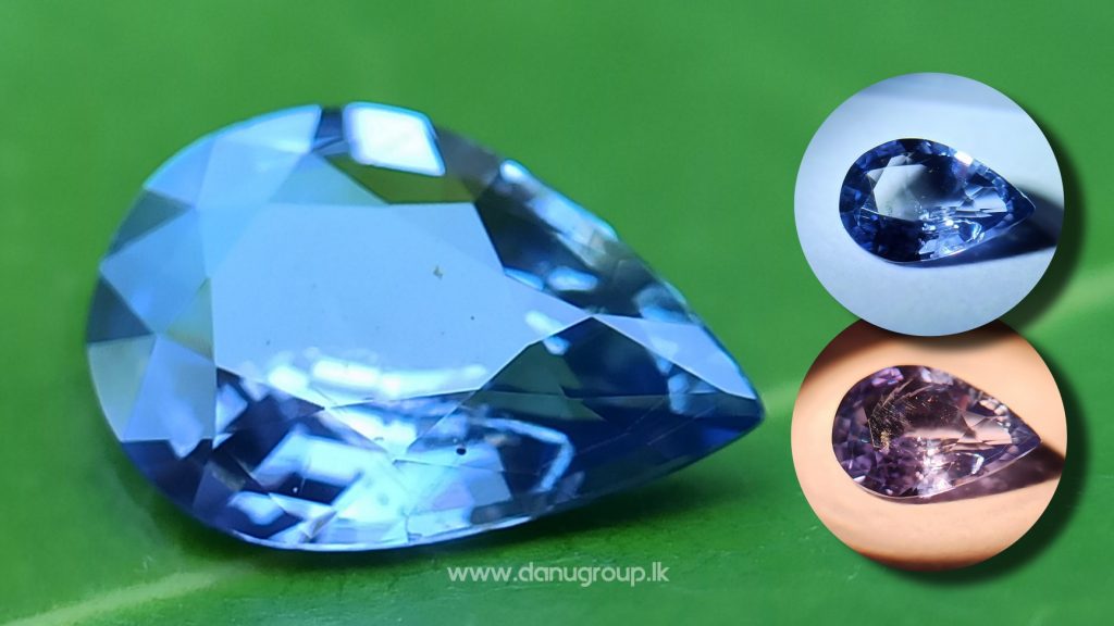danugroup.lk - ceylon natural color change sapphire ( blue to purple color changing ) from Danu Group Gemstones