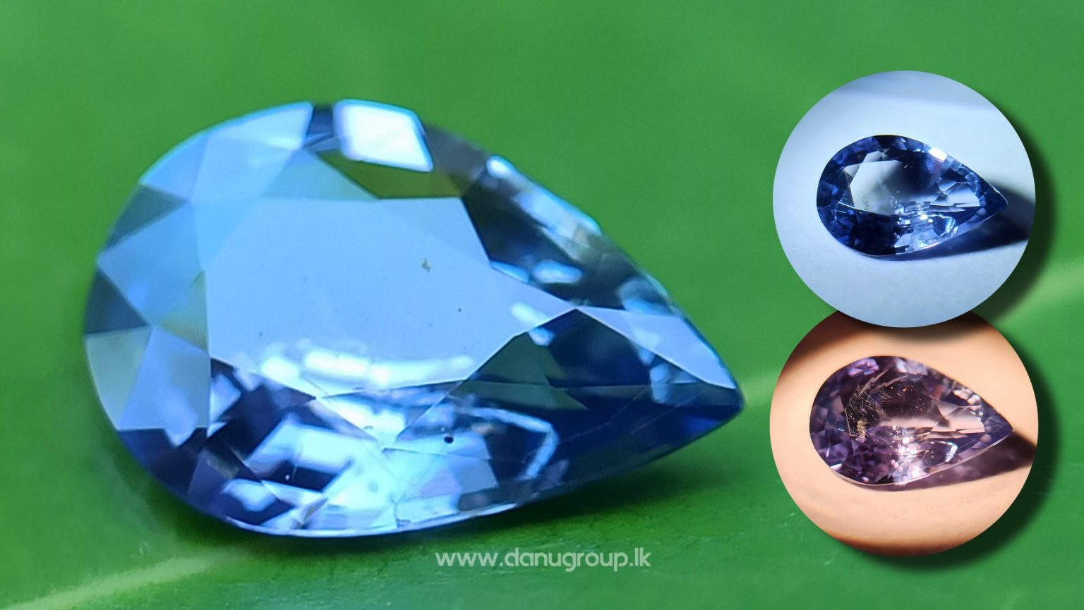 danugroup.lk - ceylon natural color change sapphire ( blue to purple color changing ) from Danu Group Gemstones