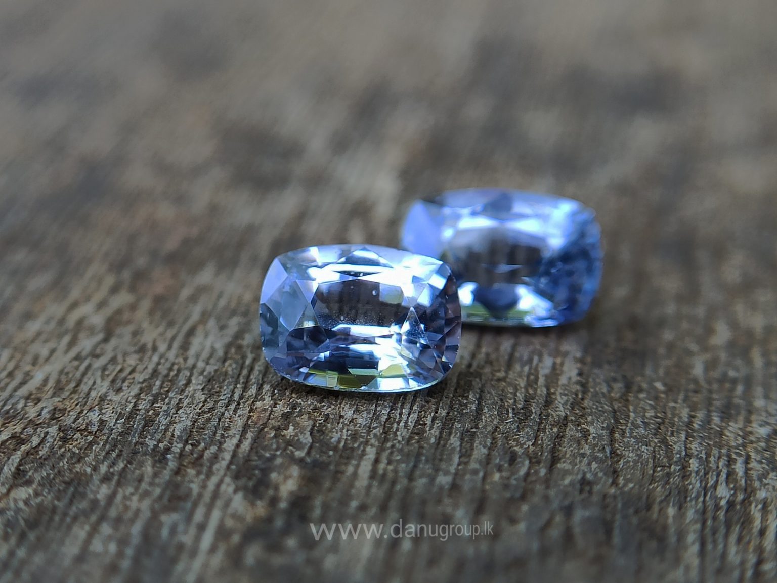 Ceylon Natural Light Blue Sapphire Pair for earrings - Danu Group Gemstones Collections
