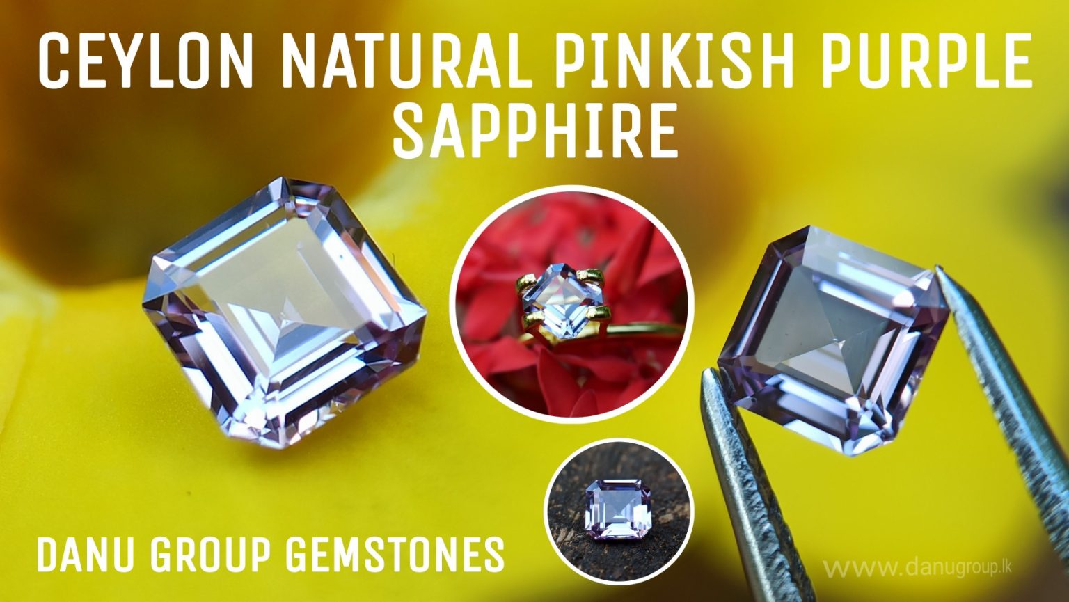 Ceylon Natural pinkish Purple Sapphire Danu Group Gemstones Collections