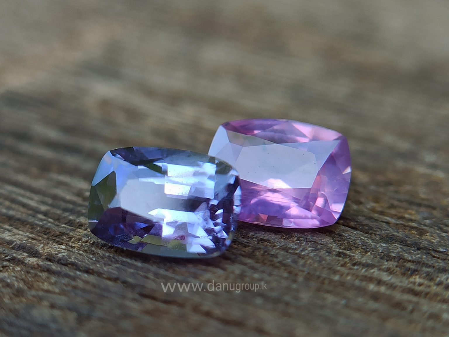 danugroup.lk - ceylon natural Violet Sapphire and pink sapphire Couple danu group Gemstones