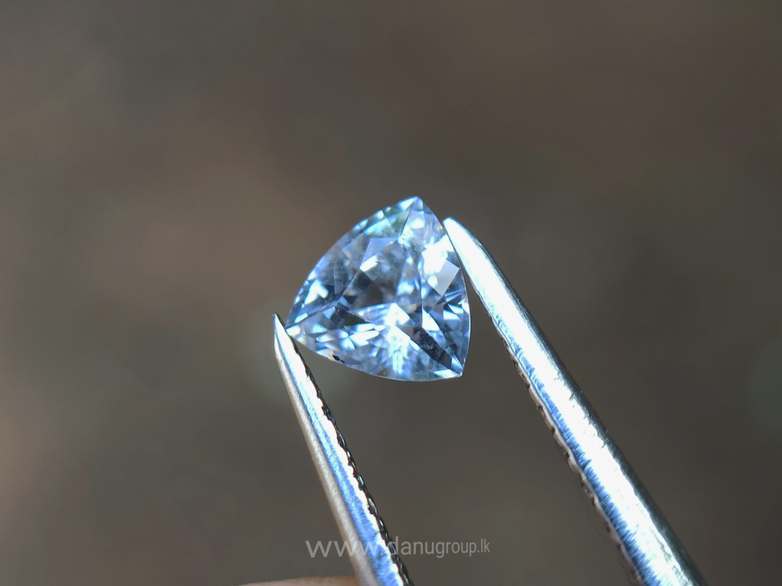 Ceylon Natural Fancy Sapphire Triangular Shape Couple Light Yellow and white sapphire from Danu Group Gemstones Collection