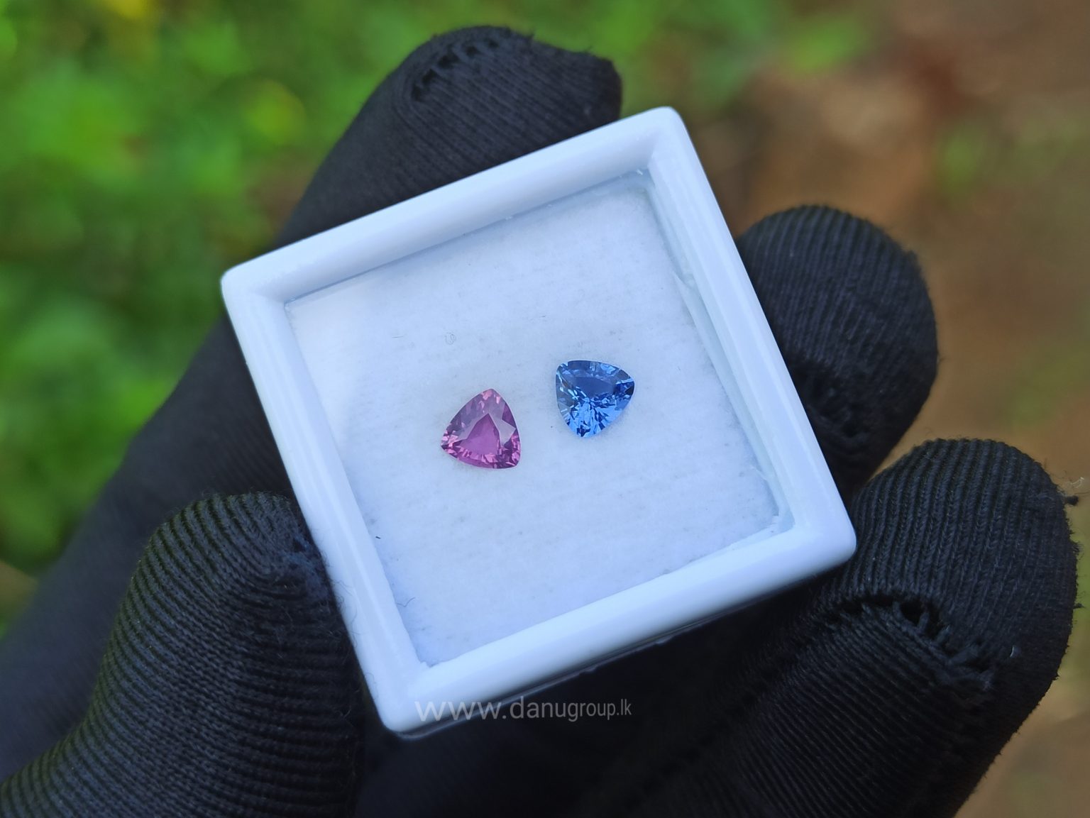 Ceylon Natural Blue & Pink Sapphire Couple - Danu Group Gemstones danugroup.lk Danu Group Gemstones
