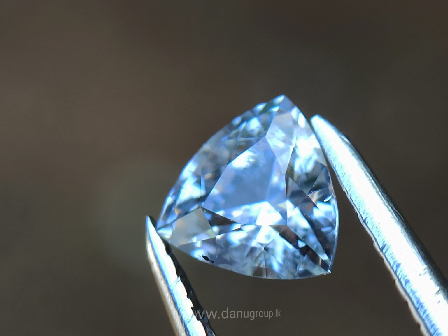 Ceylon Natural Fancy Sapphire Triangular Shape Couple Light Yellow and white sapphire from Danu Group Gemstones Collection