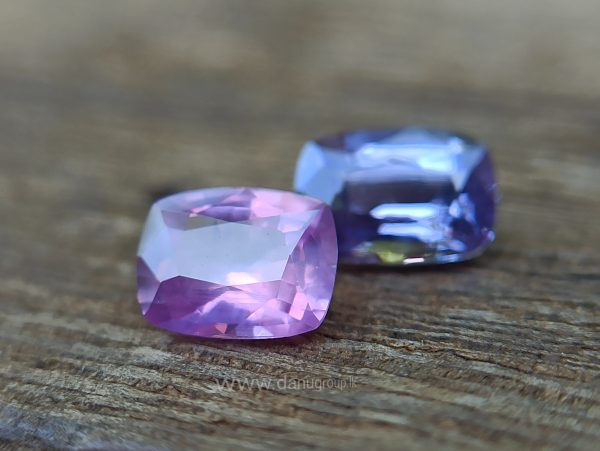 danugroup.lk - ceylon natural Violet Sapphire and pink sapphire Couple danu group Gemstones