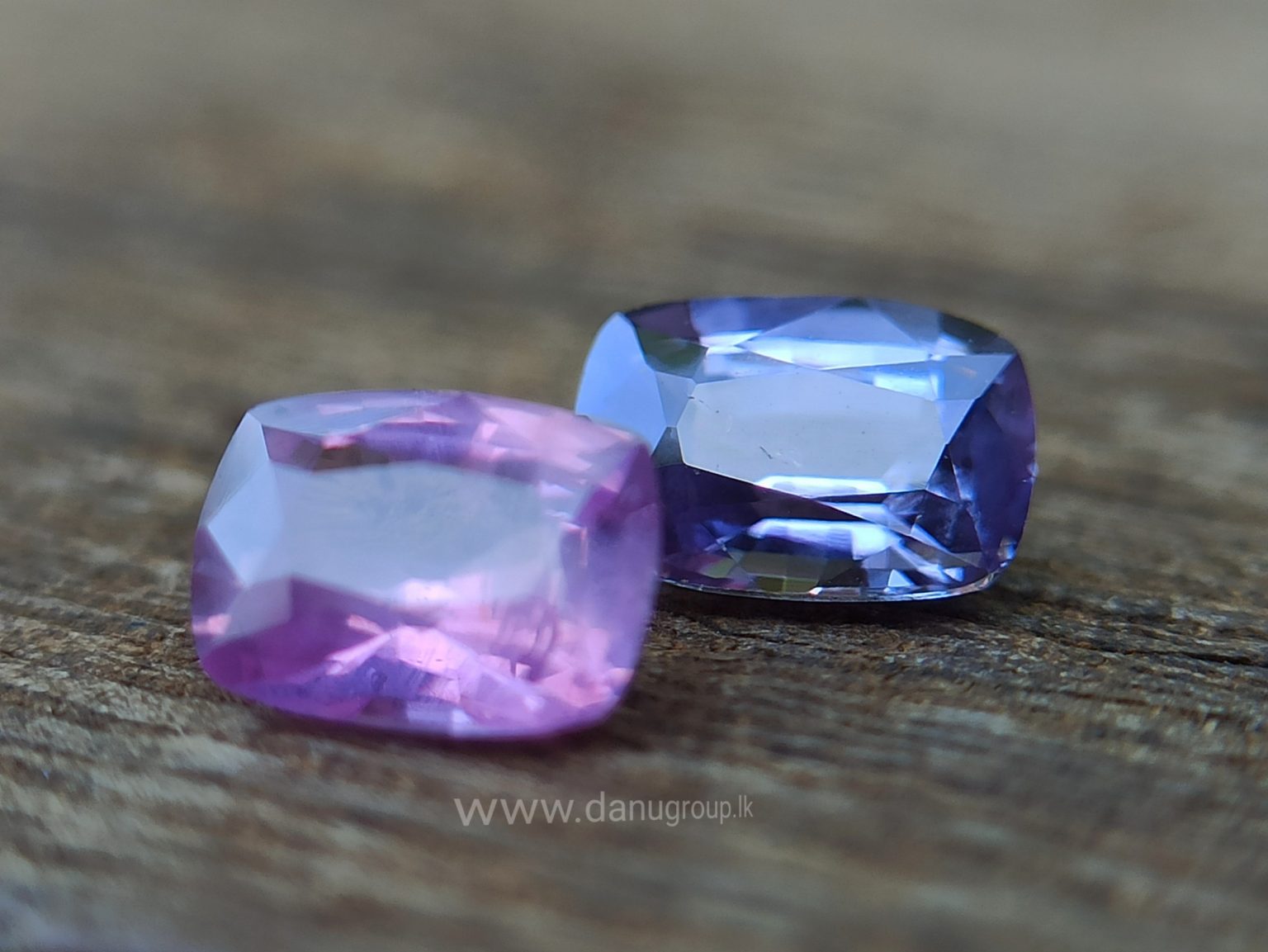 danugroup.lk - ceylon natural Violet Sapphire and pink sapphire Couple danu group Gemstones