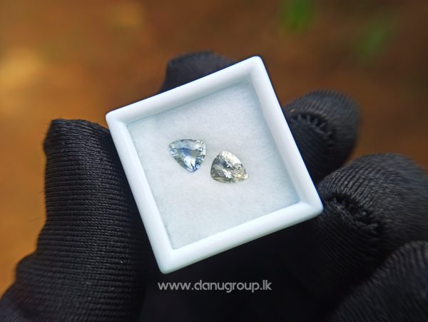 Ceylon Natural Bi Colour Sapphire and light yellow sapphire - Natural Fancy Sapphire couple from Danu Group
