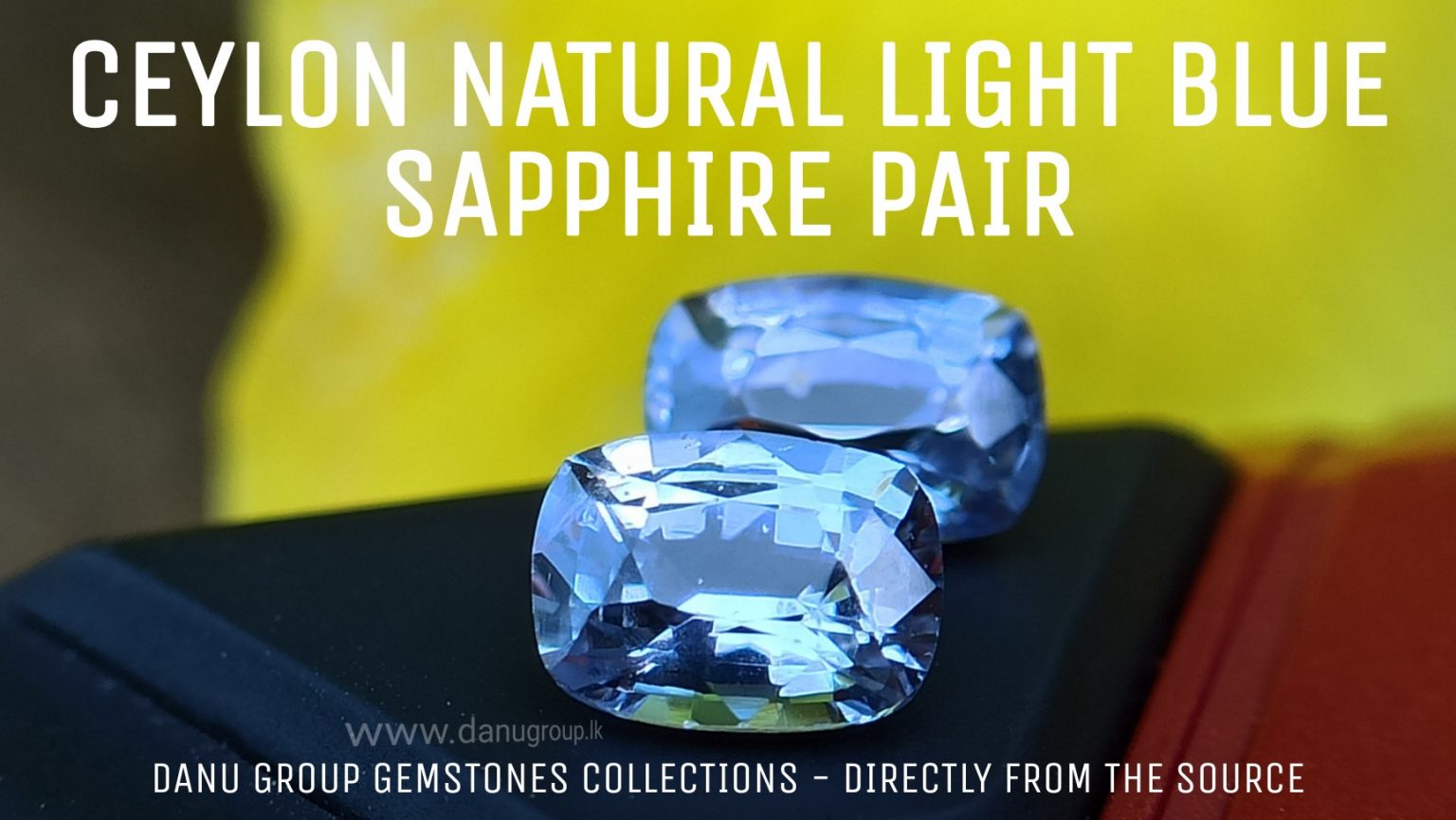 Ceylon Natural Light Blue Sapphire Pair for earrings - Danu Group Gemstones Collections