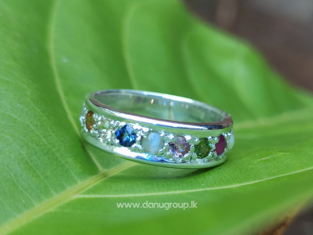 Natural 9 Gemstones Ring - Nawarathna නවරත්න - Danu Group