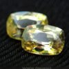 Ceylon Natural Yellow Sapphire Pair - Cushion shape yellow sapphire for earrings Danu Group Gemstones Collections