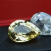 danugroup.lk - Ceylon Natural pear shape yellow sapphire and white sapphire -Natural fancy Sapphire couple from Danu Group