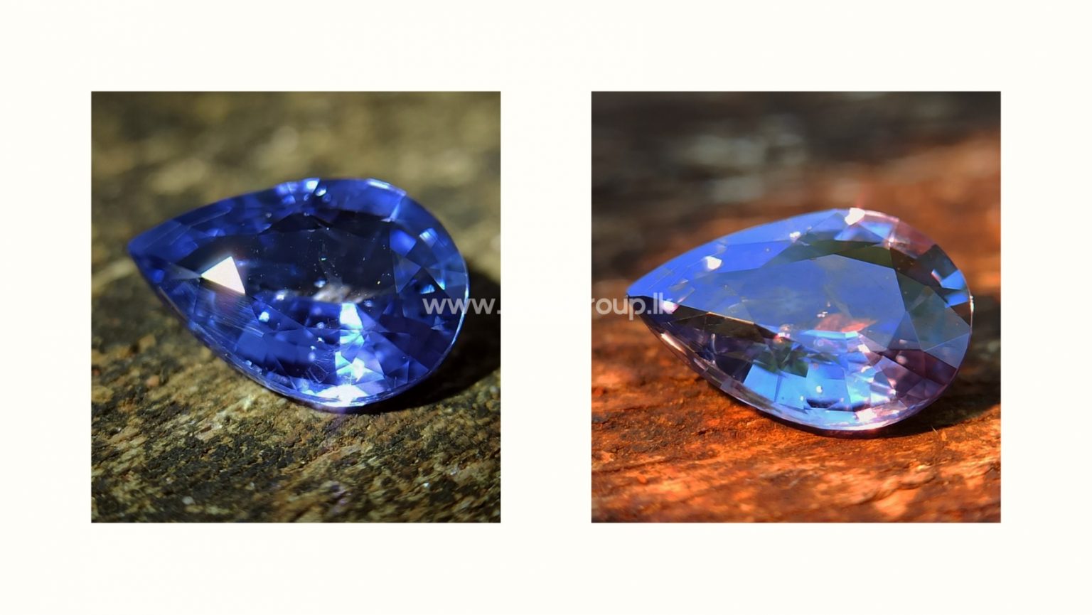 danugroup.lk - ceylon natural color change sapphire ( blue to purple color changing ) from Danu Group Gemstones
