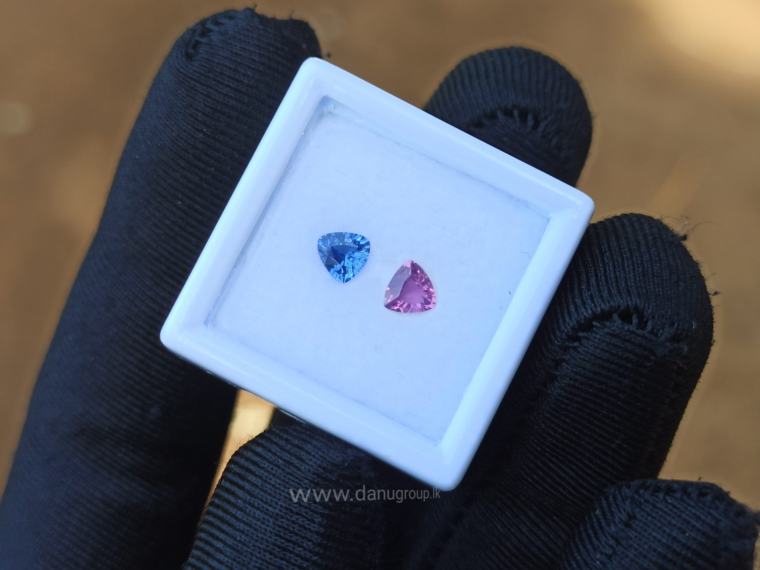 Ceylon Natural Blue & Pink Sapphire Couple - Danu Group Gemstones danugroup.lk Danu Group Gemstones