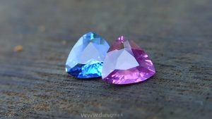 Ceylon Natural Blue & Pink Sapphire Couple - Danu Group Gemstones danugroup.lk Danu Group Gemstones