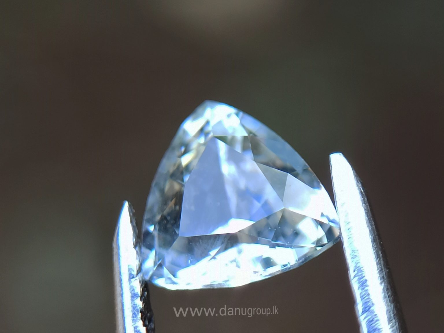 Ceylon Natural Fancy Sapphire Triangular Shape Couple Light Yellow and white sapphire from Danu Group Gemstones Collection