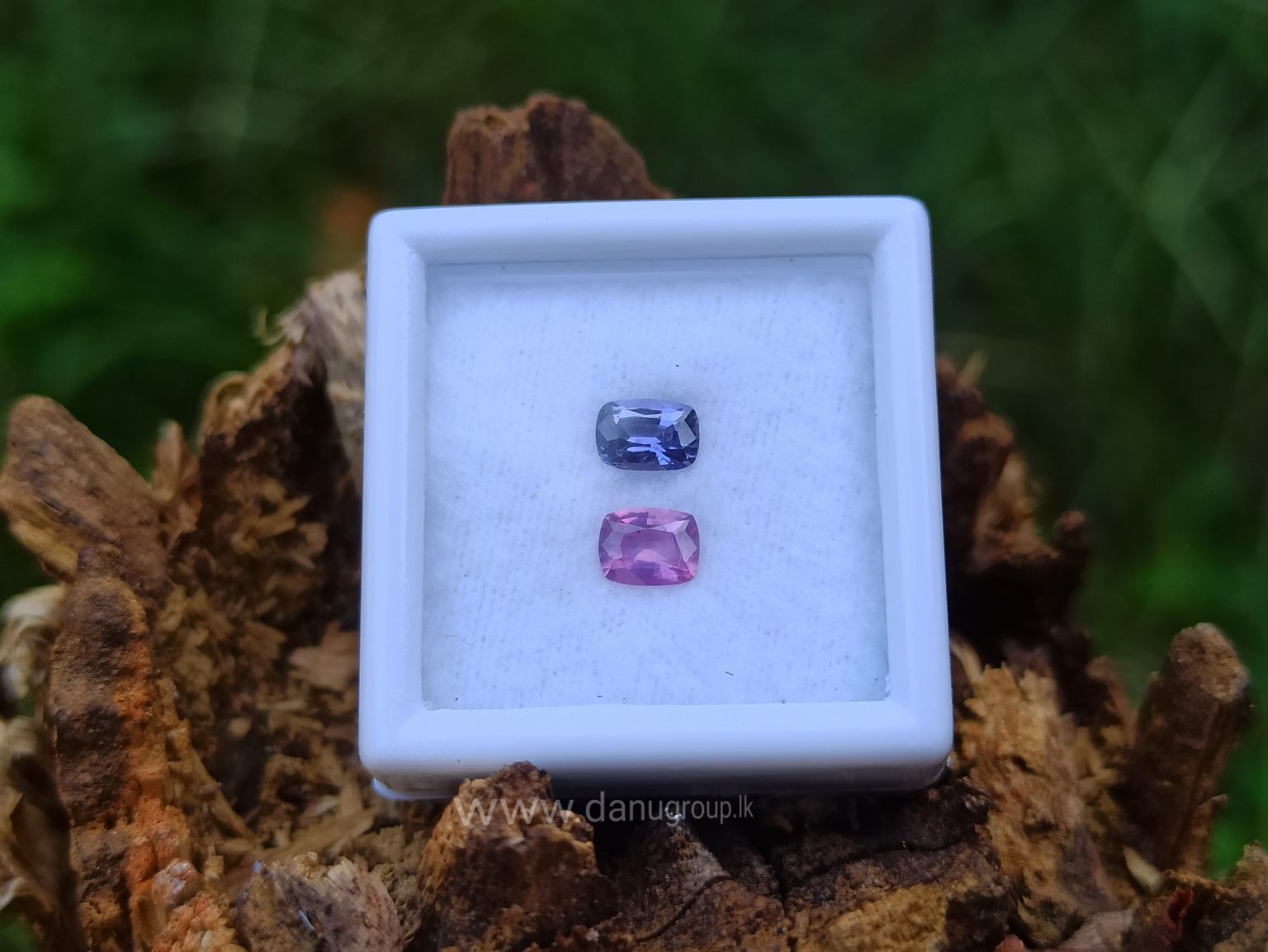 danugroup.lk - ceylon natural Violet Sapphire and pink sapphire Couple danu group Gemstones
