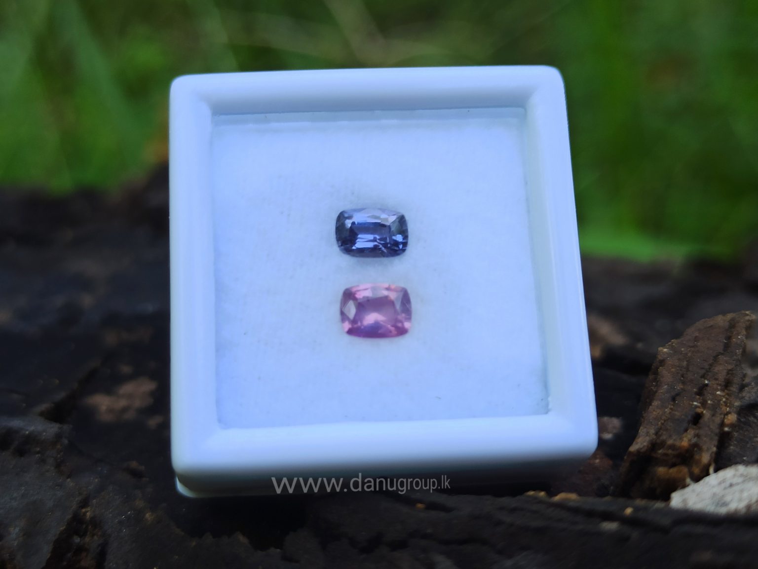danugroup.lk - ceylon natural Violet Sapphire and pink sapphire Couple danu group Gemstones