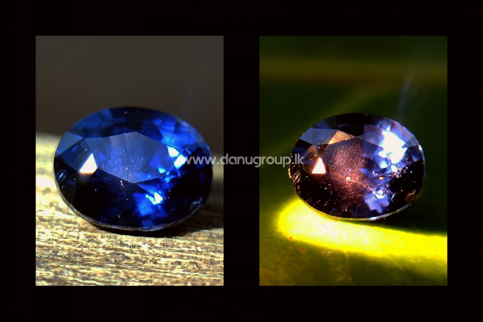 danugroup.lk - ceylon natural color change sapphire ( blue to purple color changing ) from Danu Group Gemstones
