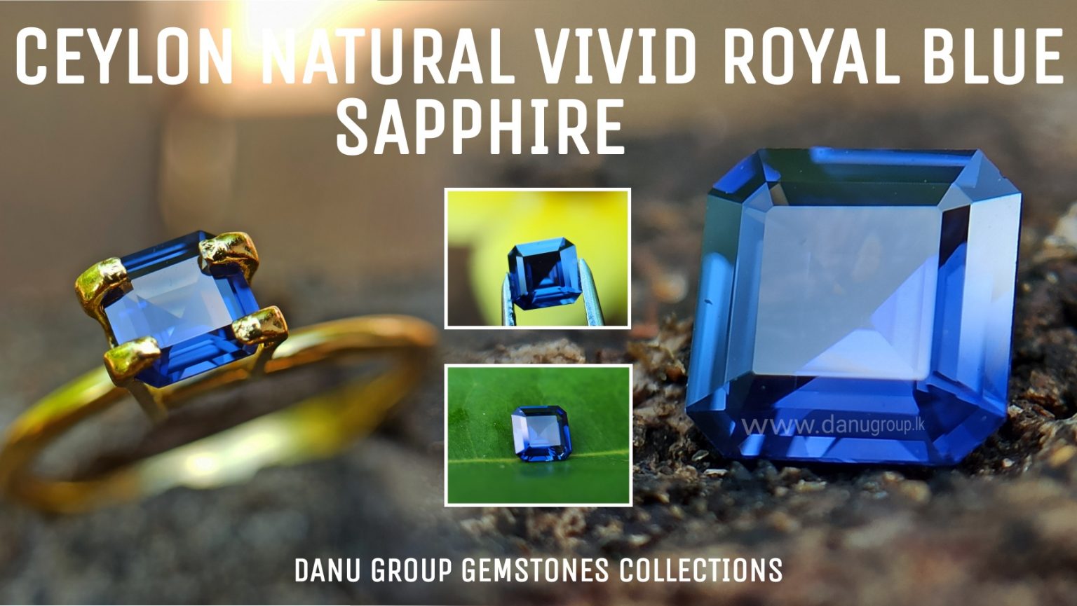 Ceylon Natural vivid blue royal blue Sapphire from Danu Group Gemstones Collections