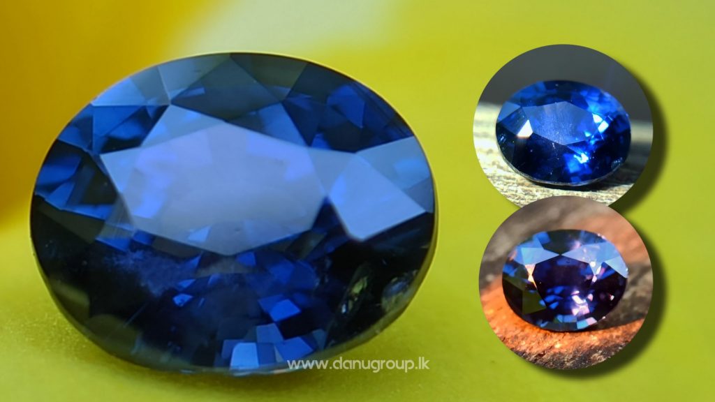 danugroup.lk - ceylon natural color change sapphire ( blue to purple color changing ) from Danu Group Gemstones