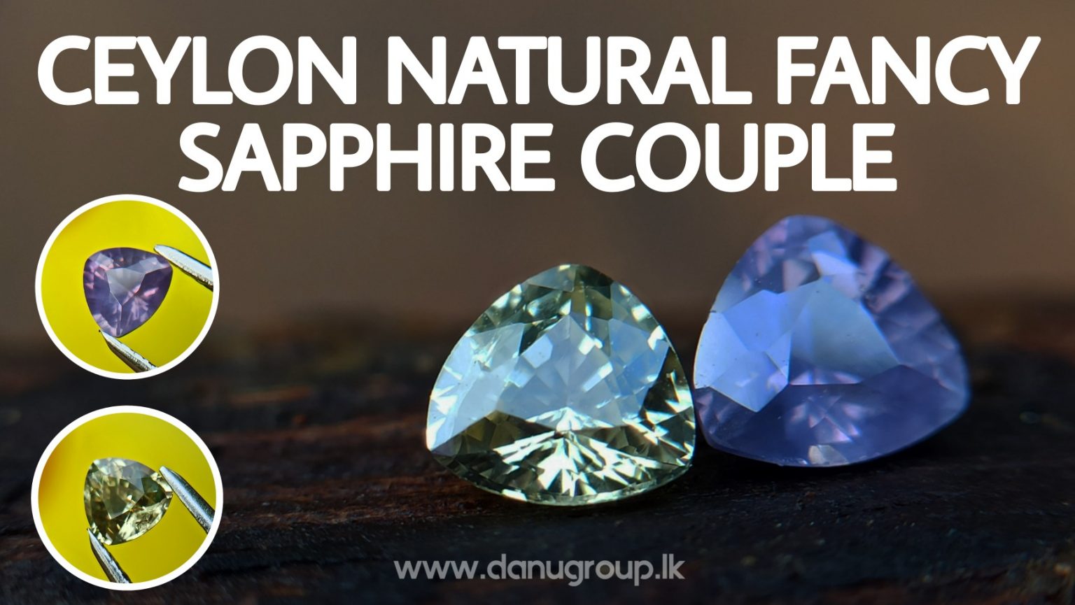 danugroup.lk - natural purple and yellow sapphire from Danu Group Fancy Sapphire couple