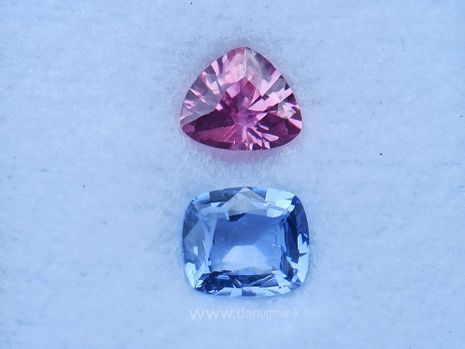 danugroup.lk - Ceylon Natural Blue and pink sapphire couple Danu Group Gemstones