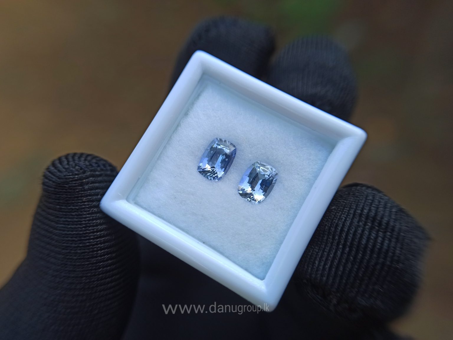 Ceylon Natural Light Blue Sapphire Pair for earrings - Danu Group Gemstones Collections