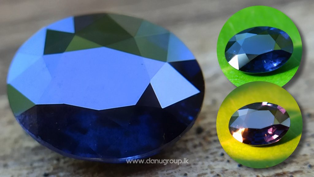 danugroup.lk - ceylon natural color change sapphire ( blue to purple color changing ) from Danu Group Gemstones