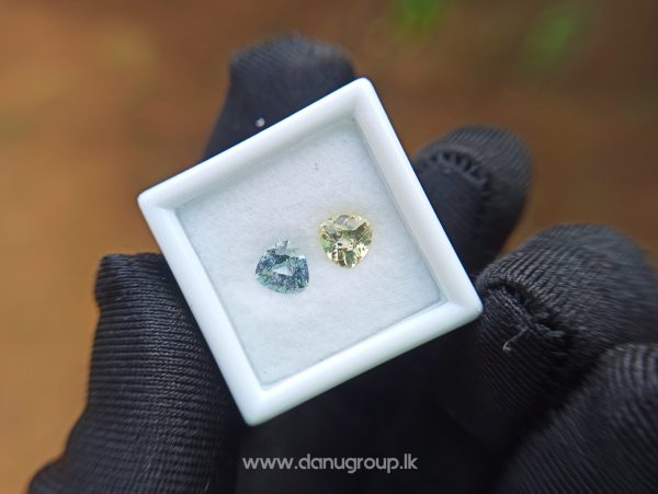 danugroup.lk - ceylon natural yellow sapphire and white Sapphire - Natural Fancy Sapphire Couple from Danu Group