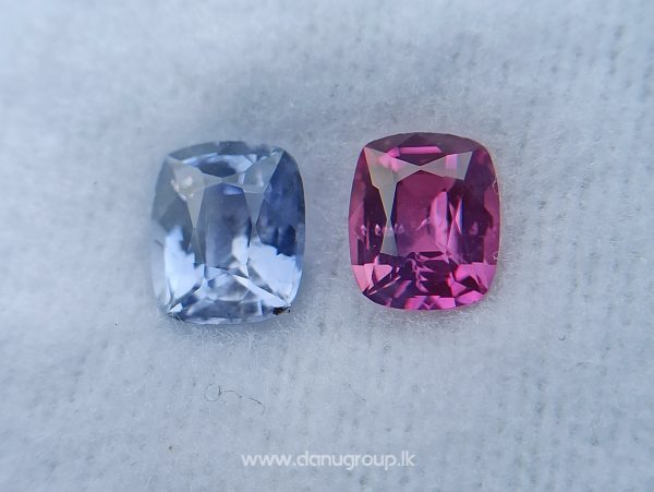 Ceylon Natural Violet and pink sapphire , fancy sapphire couple danu group Gemstones
