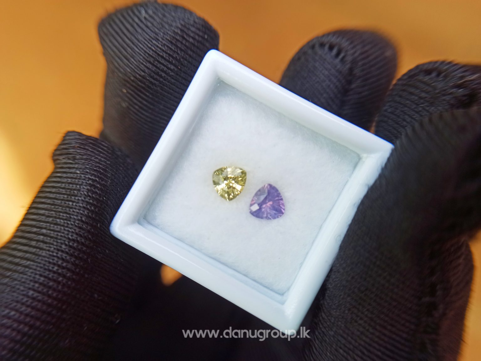 danugroup.lk - natural purple and yellow sapphire from Danu Group Fancy Sapphire couple