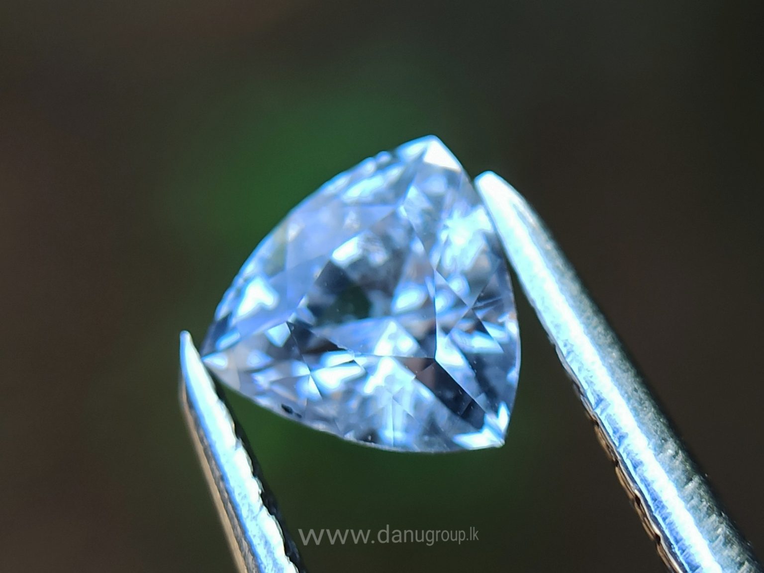 Ceylon Natural Fancy Sapphire Triangular Shape Couple Light Yellow and white sapphire from Danu Group Gemstones Collection