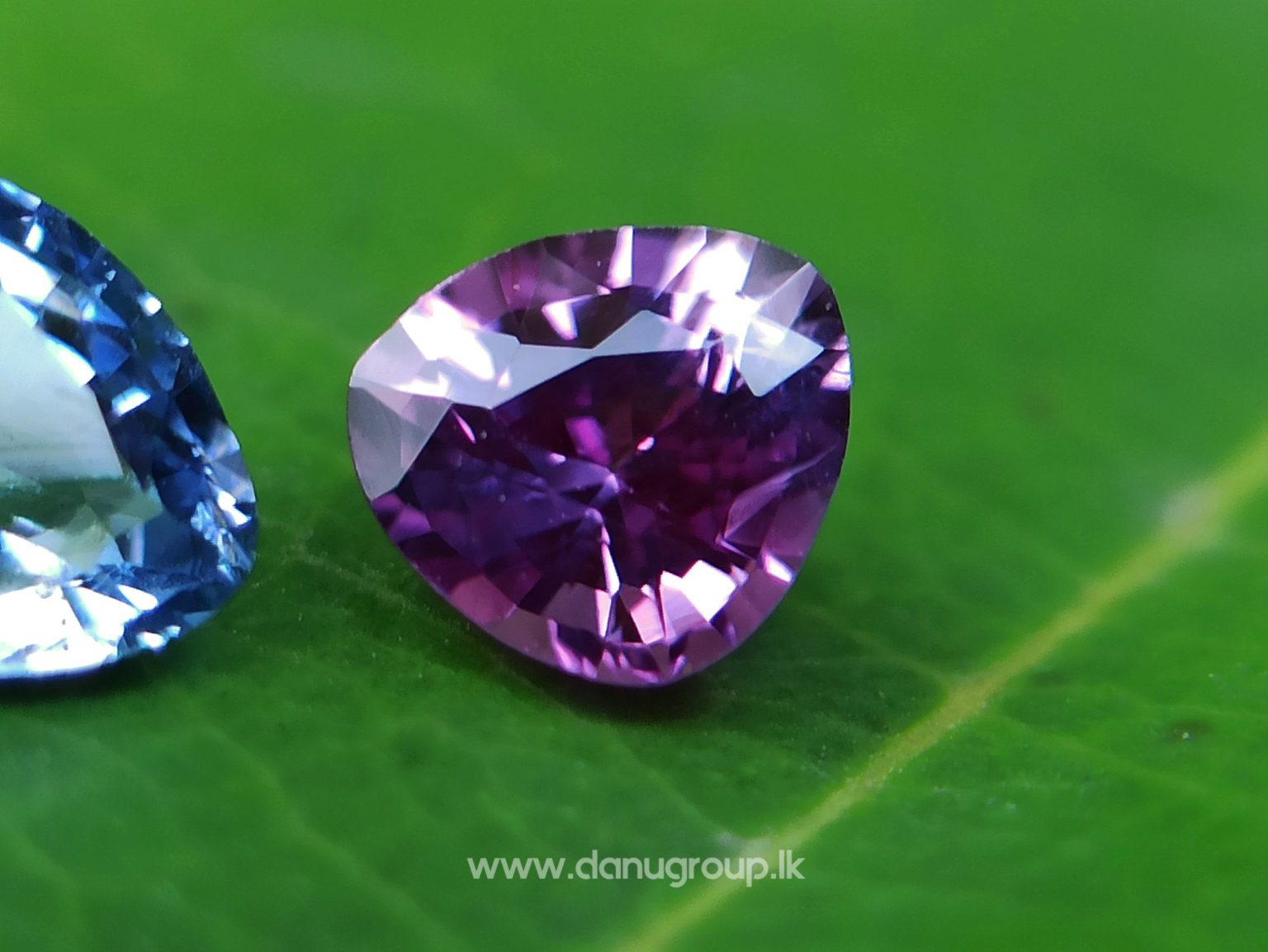 Ceylon Natural Purple sapphire and blue sapphire couple - Natural Fancy Sapphire Couple from Danu Group