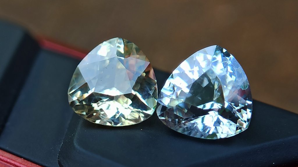 danugroup.lk - ceylon natural yellow sapphire and white Sapphire - Natural Fancy Sapphire Couple from Danu Group