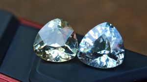 danugroup.lk - ceylon natural yellow sapphire and white Sapphire - Natural Fancy Sapphire Couple from Danu Group