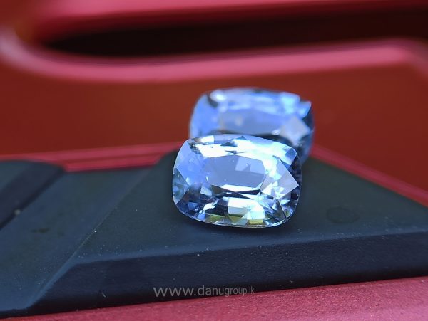 Ceylon Natural Light Blue Sapphire Pair for earrings - Danu Group Gemstones Collections