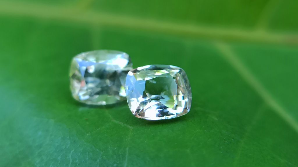 Ceylon Natural Yellow Sapphire Cushion shape Couple Danu Group Gemstones Collection