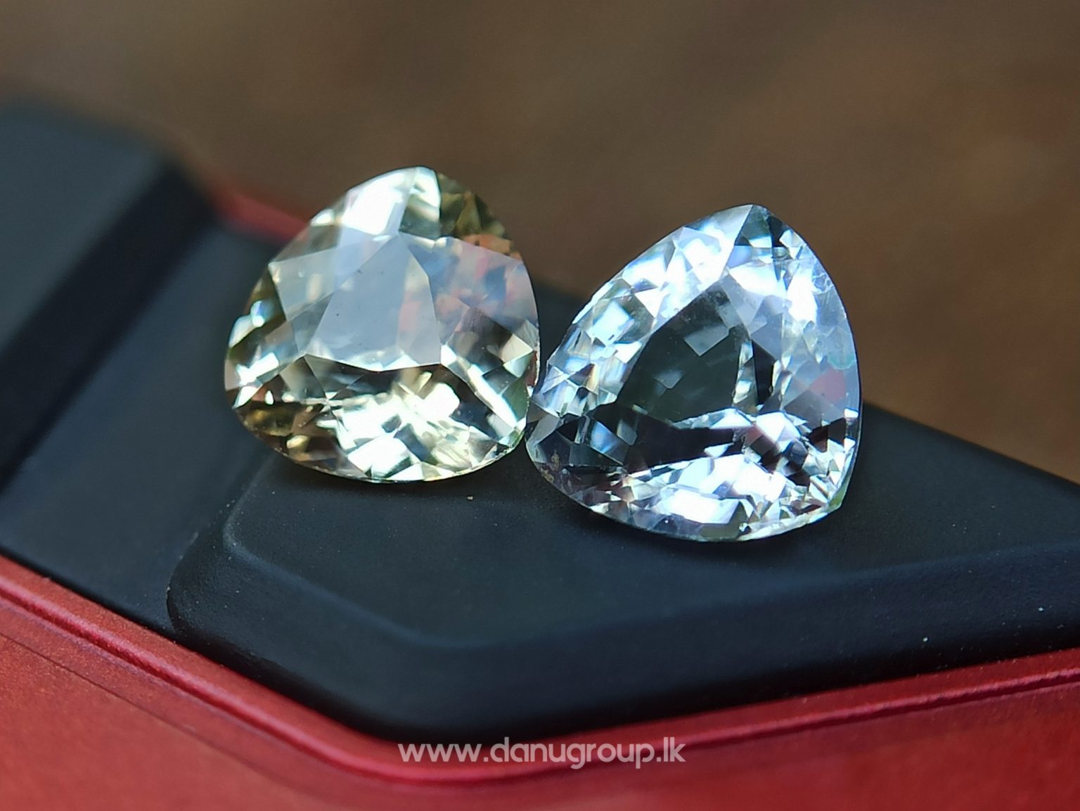 danugroup.lk - ceylon natural yellow sapphire and white Sapphire - Natural Fancy Sapphire Couple from Danu Group