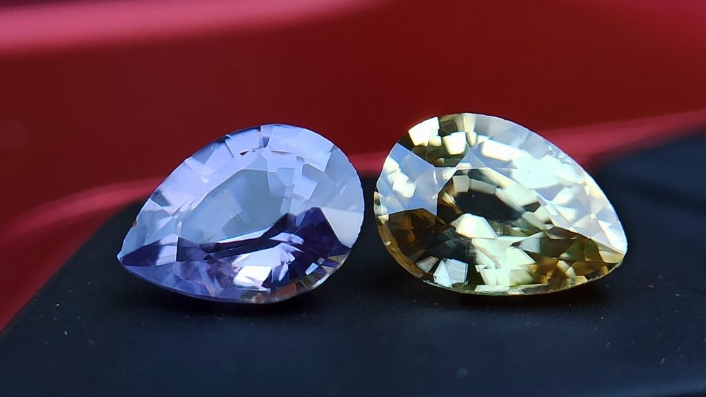 Ceylon Natural Fancy Sapphire Couple - Danu Group Gemstones Collection