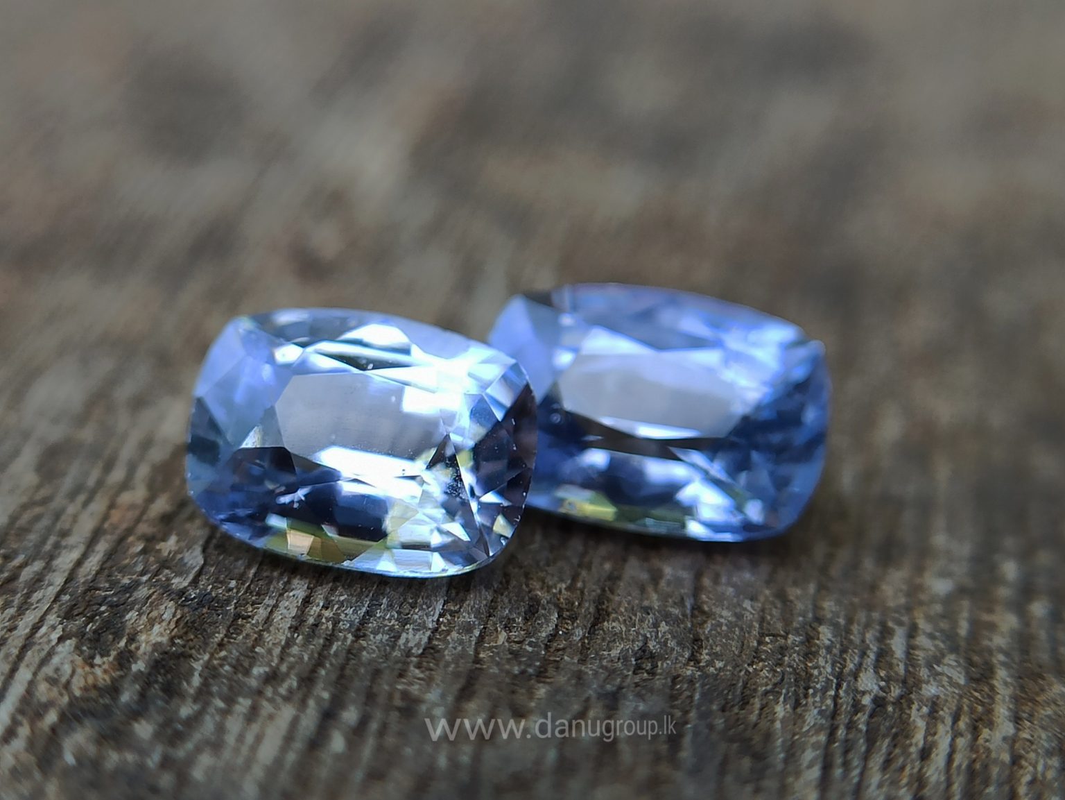 Ceylon Natural Light Blue Sapphire Pair for earrings - Danu Group Gemstones Collections