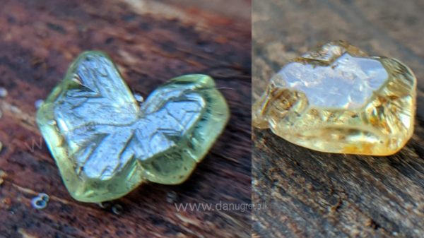 Rare Natural Chrysoberyl Sixling Crystal ” Butterfly” Crystal ” And Half Petal Crystal