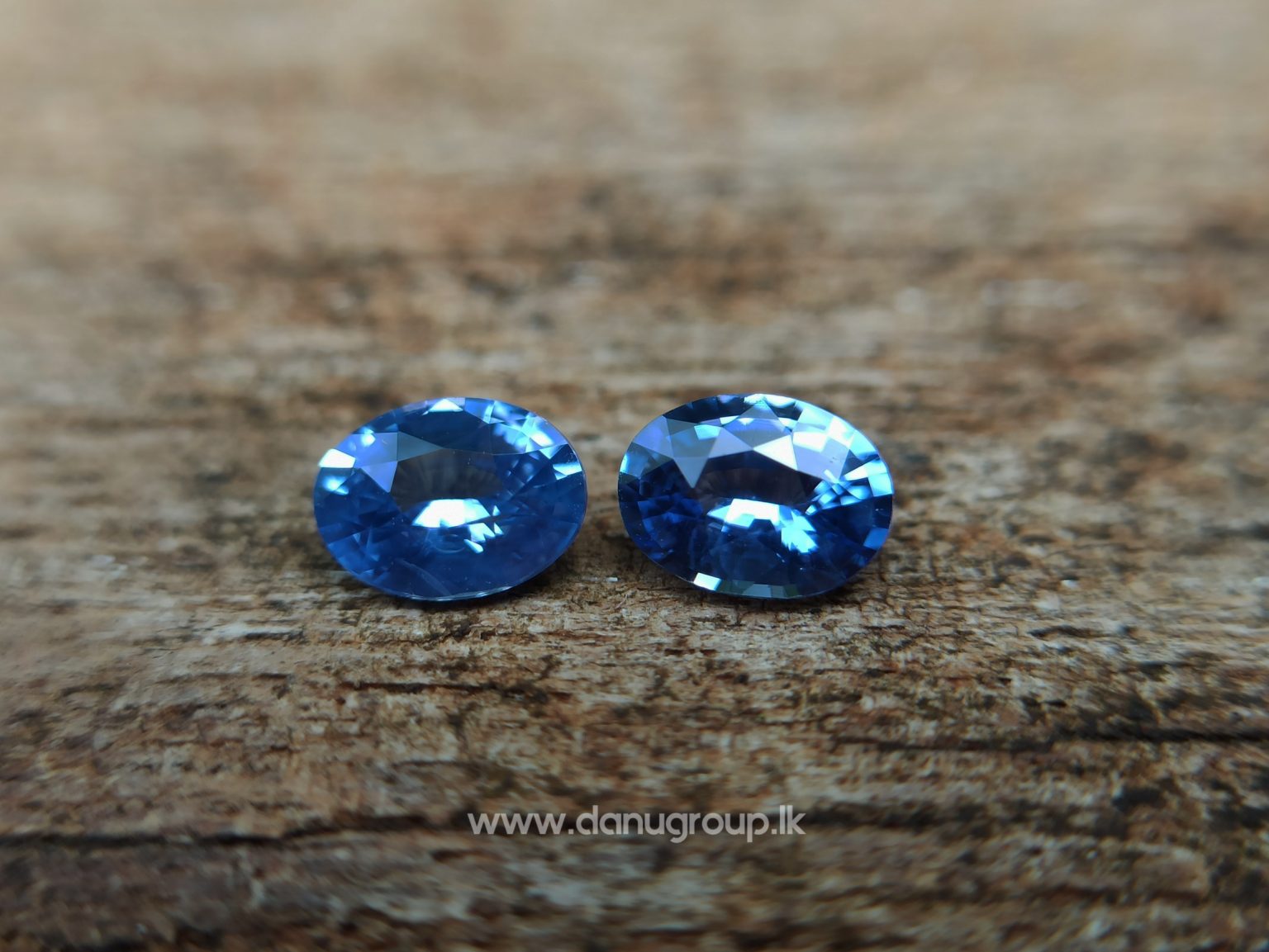 Ceylon Natural Blue Sapphire Pair for Earrings - danugroup.lk