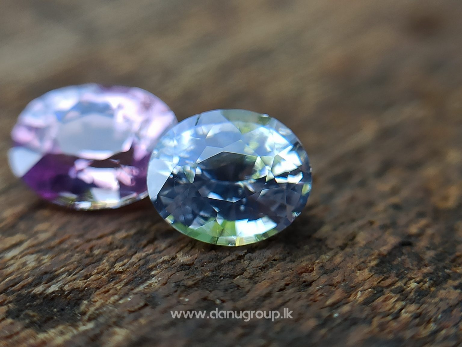 Ceylon Natural fancy Sapphire couple from Danu Group Gemstones