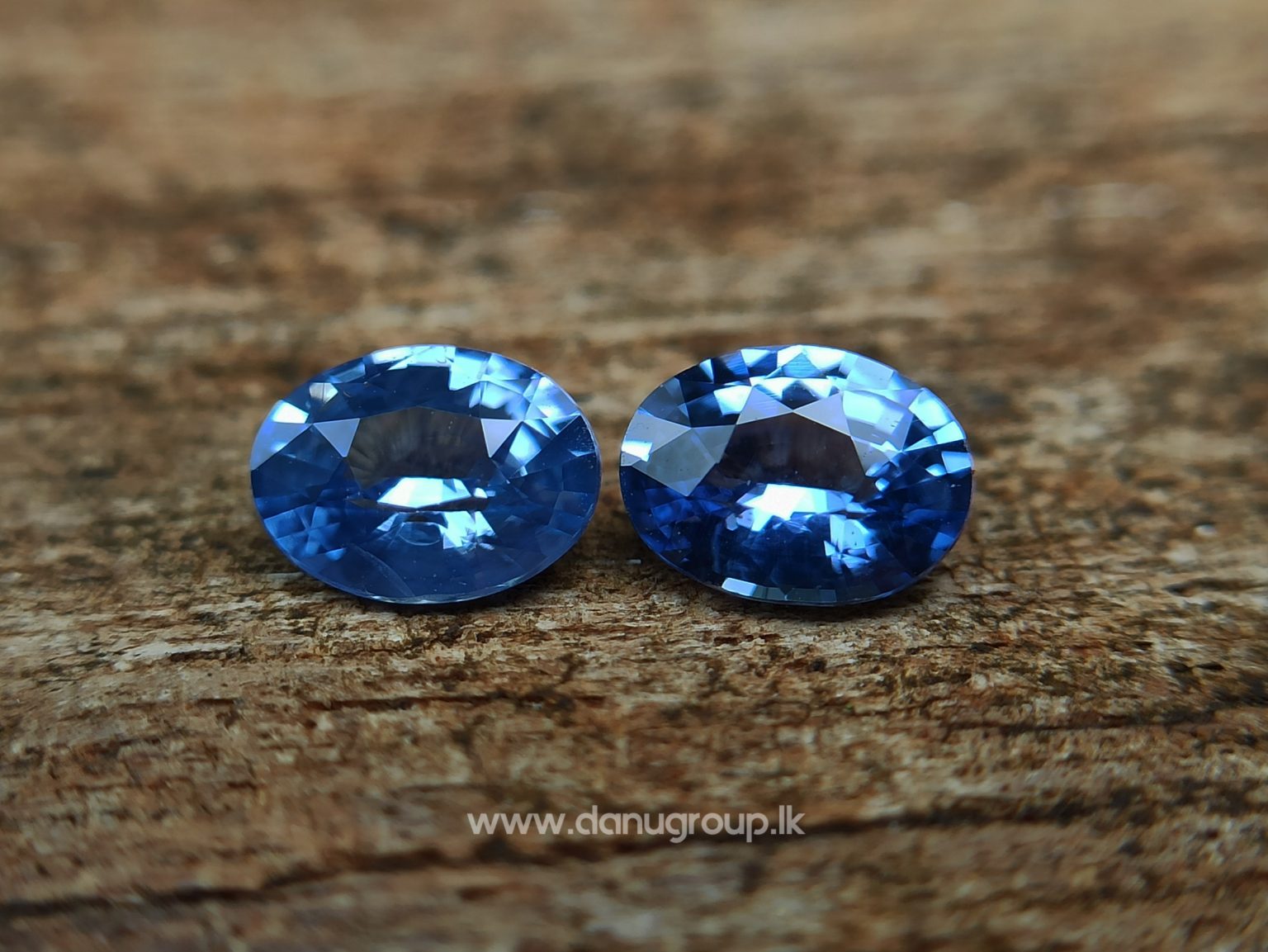 Ceylon Natural Blue Sapphire Pair for Earrings - danugroup.lk