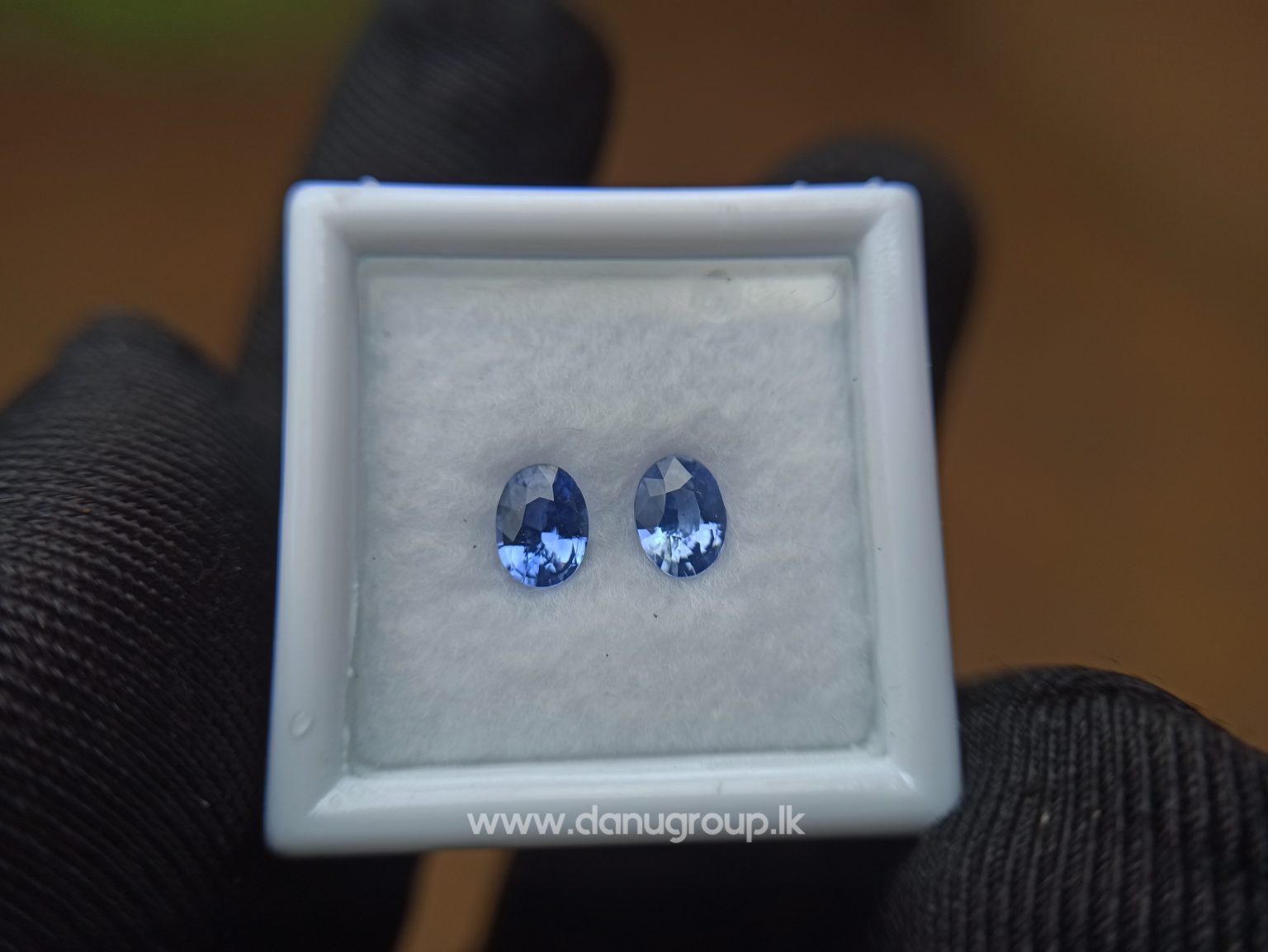 Ceylon Natural Blue Sapphire Pair for Earrings - danugroup.lk