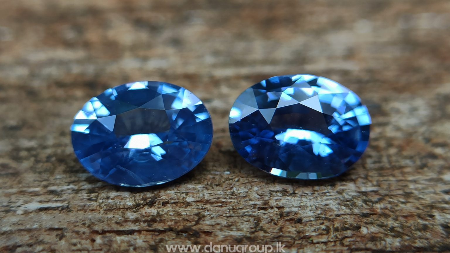 Ceylon Natural Blue Sapphire Pair for Earrings - danugroup.lk