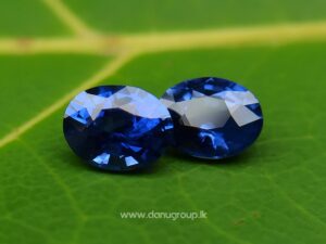 Ceylon Natural Vivid Royal Blue Sapphire Pair Danu Group Gemstones Collection - danugroup.lk
